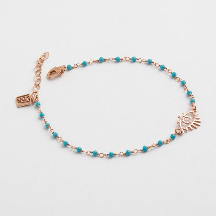 Turquoise -Eye Charm Bracelet