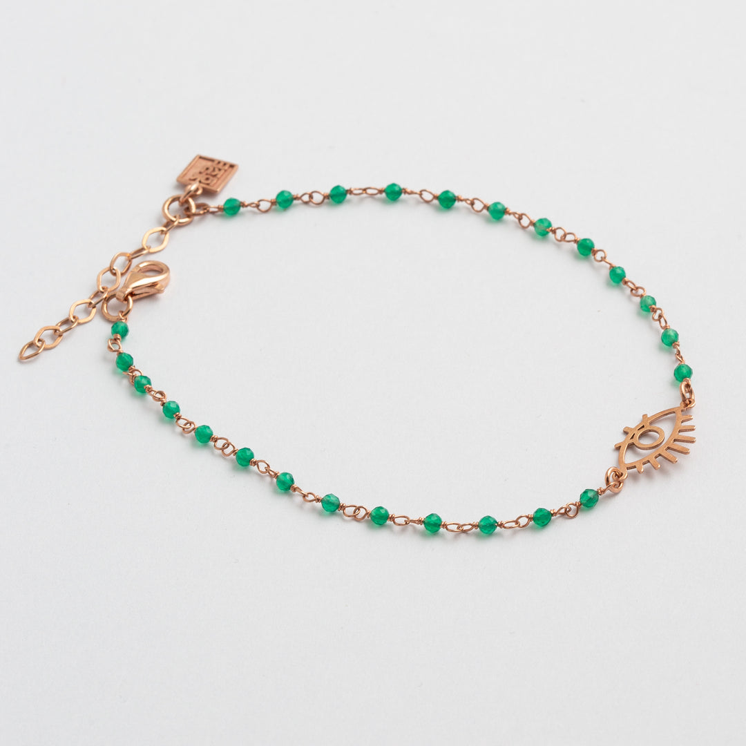 Emerald-Eye Charm Bracelet